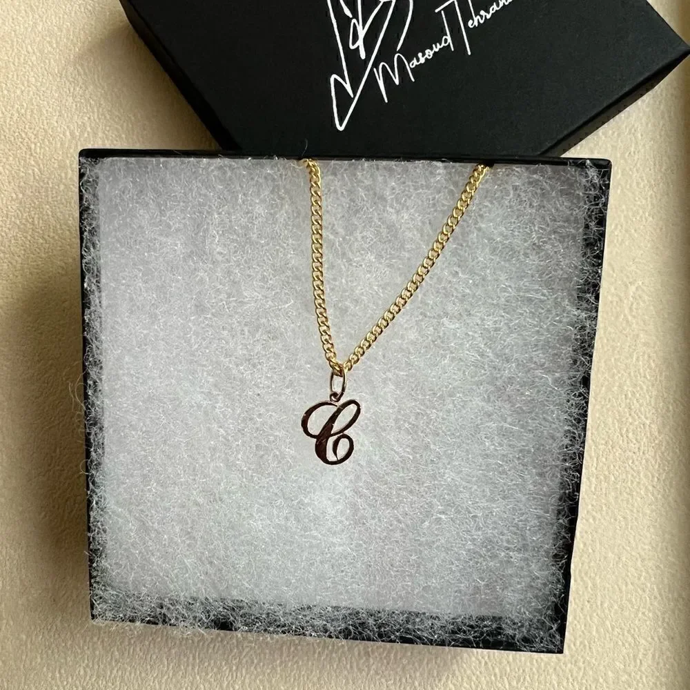 14k Real Gold Initial 